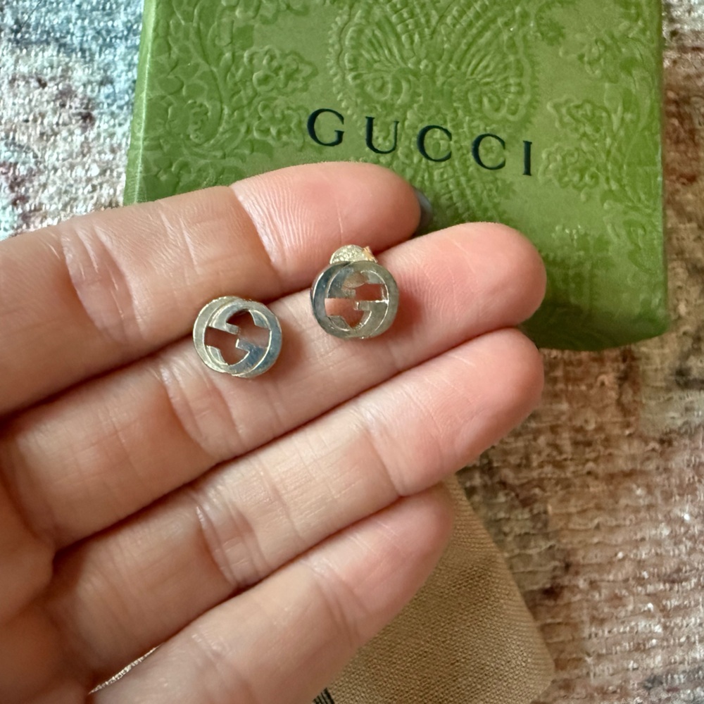 Gucci Silver and Gold Interlocking G Key/Card Holder Accents
